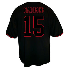 Fanatics Patrick Mahomes Kansas City Chiefs Big & Tall Baseball Button-Up Shirt Black