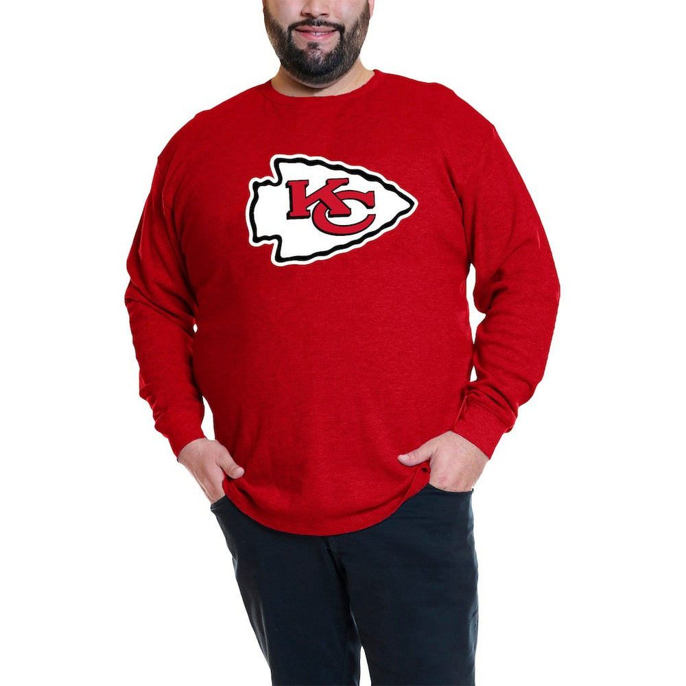 Fanatics Patrick Mahomes Kansas City Chiefs Big & Tall Thermal Waffle Long Sleeve T-Shirt Red