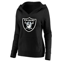 Fanatics Maxx Crosby Las Vegas Raiders Women's Plus Size Player Name & Number V-Neck Pullover Hoodie Black