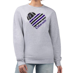 Colorado Rockies G-III 4Her by Carl Banks Women's Heart Logo Fleece Pullover Sweatshirt - Heather Gray - MLB Discount