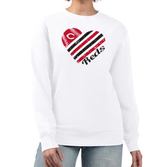 Cincinnati Reds G-III 4Her by Carl Banks Women's Heart Logo Fleece Pullover Sweatshirt - White - MLB on Sale