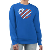 New York Mets G-III 4Her by Carl Banks Women's Heart Logo Fleece Pullover Sweatshirt - Royal - MLB Lifestyle