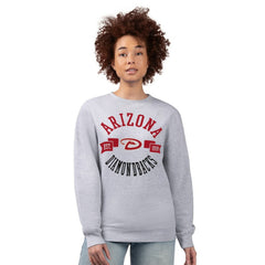 Arizona Diamondbacks G-III 4Her by Carl Banks Women's Team Logo Fleece Pullover Sweatshirt - Heather Gray - MLB on Sale