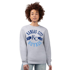 Kansas City Royals G-III 4Her by Carl Banks Women's Team Logo Fleece Pullover Sweatshirt - Heather Gray - MLB Discount