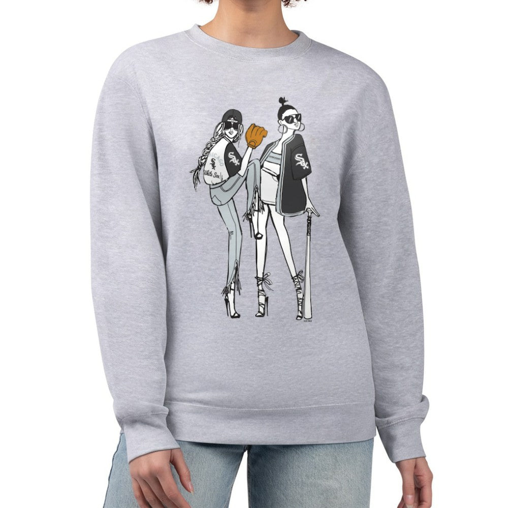 Chicago White Sox G-III 4Her by Carl Banks Women's Baseball Girls Fleece Pullover Sweatshirt - Heather Gray - MLB Online