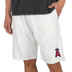 Los Angeles Angels Concepts Sport Mainstream Terry Tri-Blend Shorts - Oatmeal - MLB Online