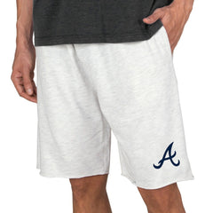 Atlanta Braves Concepts Sport Mainstream Terry Tri-Blend Shorts - Oatmeal - MLB Lifestyle