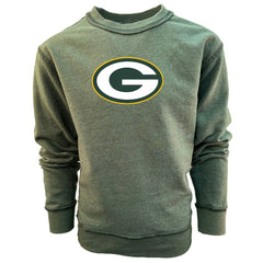 Green Bay Packers Wes & Willy Youth Reversible Fleece Pullover Sweatshirt Green