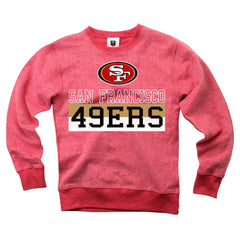 San Francisco 49ers Wes & Willy Youth Reversible Fleece Pullover Sweatshirt Scarlet