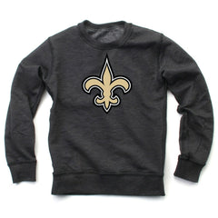 New Orleans Saints Wes & Willy Youth Reversible Fleece Pullover Sweatshirt Black