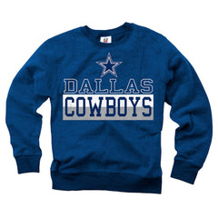 Dallas Cowboys Wes & Willy Youth Reversible Fleece Pullover Sweatshirt Navy