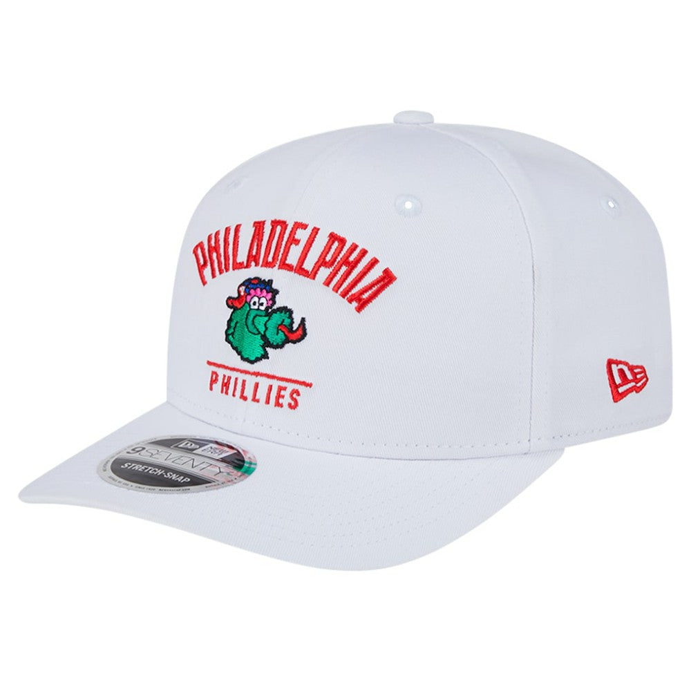 Philadelphia Phillies New Era City Arch Phanatic 9SEVENTY Stretch-Snap Adjustable Hat - White - New Era on Sale