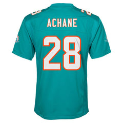 Nike De’Von Achane Miami Dolphins Youth Game Jersey Aqua