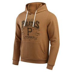 Pittsburgh Pirates Darius Rucker Collection by Fanatics Camp Fleece Pullover Hoodie - Tan - Fanatics Discount