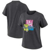 Los Angeles Dodgers WEAR by Erin Andrews Women's Domestic Box Color Boyfriend T-Shirt - Charcoal - MLB Sale