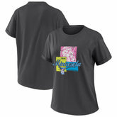 Minnesota Twins WEAR by Erin Andrews Women's Domestic Box Color Boyfriend T-Shirt - Charcoal - MLB Sale