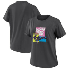 Arizona Diamondbacks WEAR by Erin Andrews Women's Domestic Box Color Boyfriend T-Shirt - Charcoal - MLB Discount