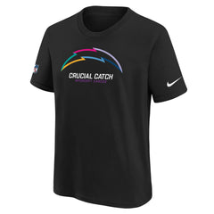 Nike Los Angeles Chargers Youth 2024 NFL Crucial Catch T-Shirt Black
