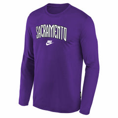 Sacramento Kings Youth Hardwood Classics Long Sleeve T-Shirt Purple | Nike Lifestyle