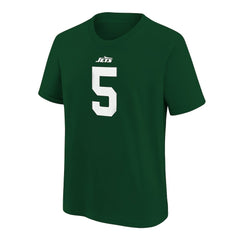Nike Garrett Wilson New York Jets Youth Player Name & Number T-Shirt Green