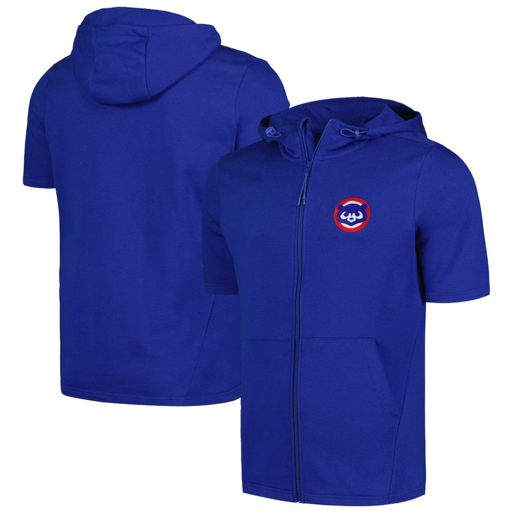 Chicago Cubs Levelwear Recruit Short Sleeve Full-Zip Hoodie - Royal - MLB Lifestyle