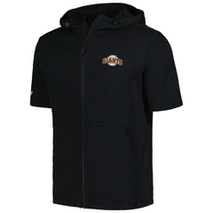 San Francisco Giants Levelwear Recruit Short Sleeve Full-Zip Hoodie - Black - MLB Discount