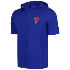 Philadelphia Phillies Levelwear Recruit Short Sleeve Full-Zip Hoodie - Royal - MLB on Sale
