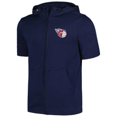 Cleveland Guardians Levelwear Recruit Short Sleeve Full-Zip Hoodie - Navy - MLB Lifestyle