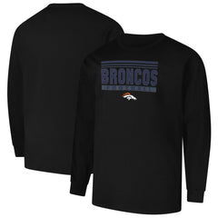 Denver Broncos Profile Big & Tall Pop Long Sleeve T-Shirt Black