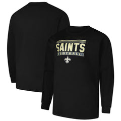 New Orleans Saints Profile Big & Tall Pop Long Sleeve T-Shirt Black