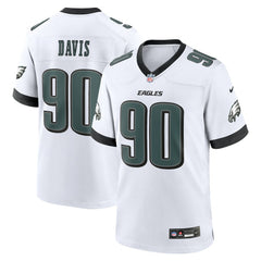 Nike Jordan Davis Philadelphia Eagles White Game Jersey White