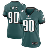 Nike Jordan Davis Philadelphia Eagles Women's Team Game Jersey Midnight Green
