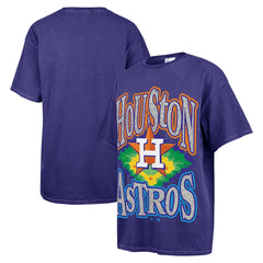 Houston Astros '47 Women's Flashing Lights Boyfriend T-Shirt - Navy - 47 brand Lifestyle