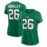 Nike Saquon Barkley Philadelphia Eagles Women's Player Name & Number T-Shirt Kelly Green