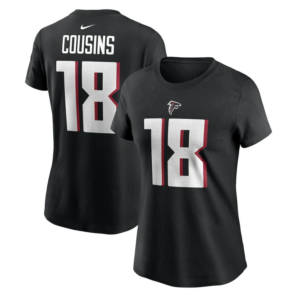 Nike Kirk Cousins Atlanta Falcons Women's Player Name & Number T-Shirt Black