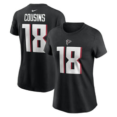 Nike Kirk Cousins Atlanta Falcons Women's Player Name & Number T-Shirt Black