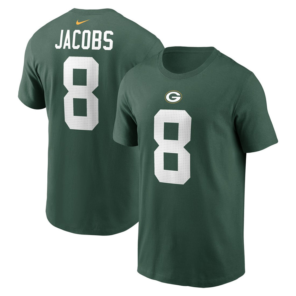 Nike Josh Jacobs Green Bay Packers Player Name & Number T-Shirt Green