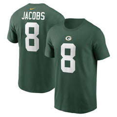 Nike Josh Jacobs Green Bay Packers Player Name & Number T-Shirt Green