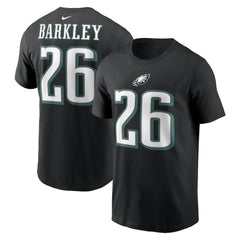 Nike Saquon Barkley Philadelphia Eagles Player Name & Number T-Shirt Black