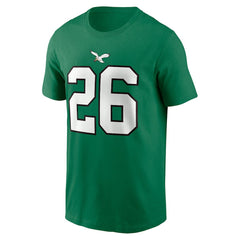 Nike Saquon Barkley Philadelphia Eagles Player Name & Number T-Shirt Kelly Green