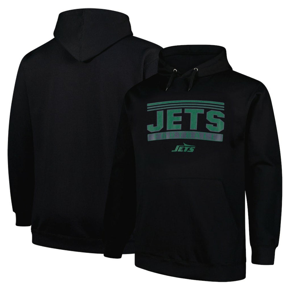 Fanatics New York Jets Big & Tall Pop Pullover Hoodie Black