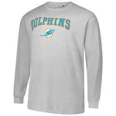 Fanatics Miami Dolphins Big & Tall Thermal Long Sleeve T-Shirt Heather Gray