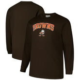 Fanatics Cleveland Browns Big & Tall Throwback Thermal Long Sleeve T-Shirt Brown