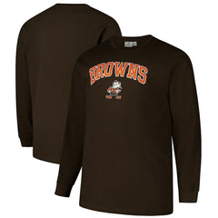 Fanatics Cleveland Browns Big & Tall Throwback Thermal Long Sleeve T-Shirt Brown