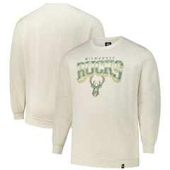 Milwaukee Bucks '47 Big & Tall Spotlight Headline Pullover Sweatshirt Cream | 47 brand