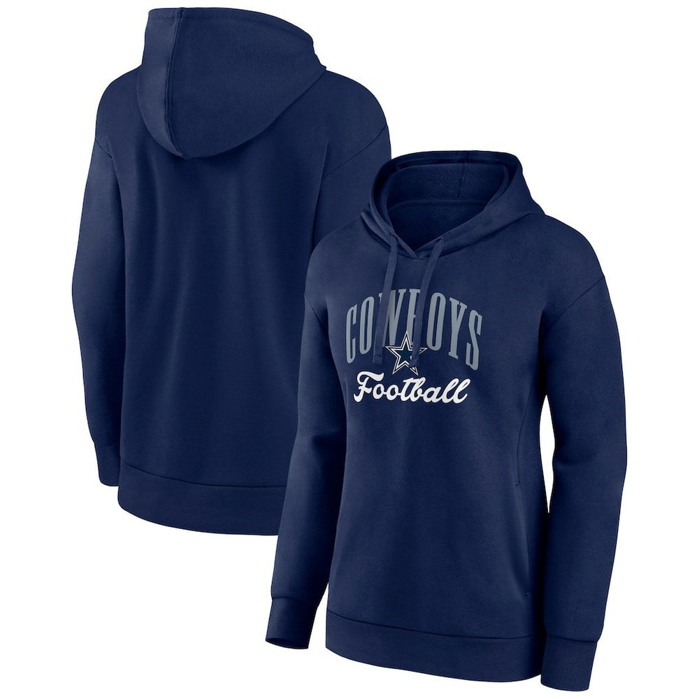 Dallas Cowboys Women's Victory Script Pullover Hoodie Navy