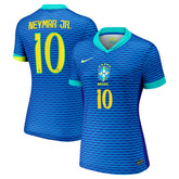 Neymar Jr. Brazil National Team Women's 2024 Away Stadium Replica Player Jersey – Blue - Nike