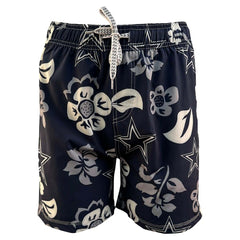 Dallas Cowboys Wes & Willy Youth Floral Volley Swim Trunks Navy