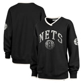 Brooklyn Nets '47 Women's Rise Wax Pack Daze '80s Oversize Pullover Sweatshirt Black | 47 brand Near Me