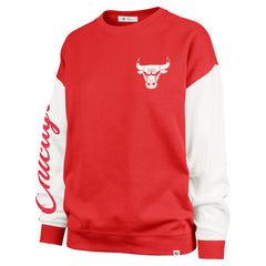 Chicago Bulls '47 Women's Rise Andie Oversized Pullover Sweatshirt Red | 47 brand for sale